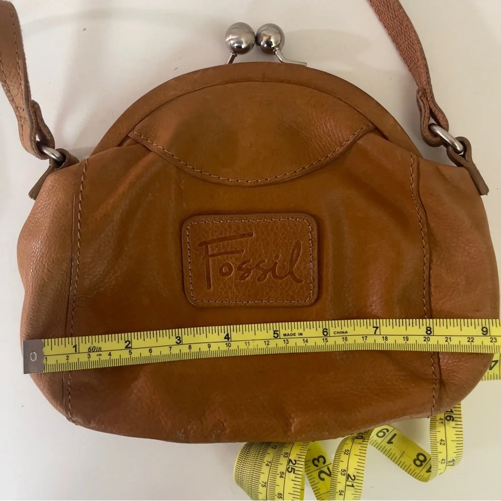 Fossil Tan Leather Women's Bag - Picture 10 of 12
